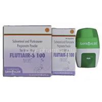 Flutiair-S 100, Generic Advair, Salmeterol and Fluticasone, Propionate Powder for Inhalation, Box with Rotacap