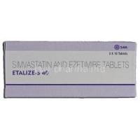 Etalize-S 40, Simvastatin, 40g, Ezetimibe, 10g, Tablet, Box