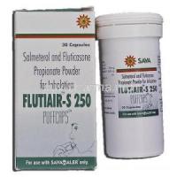 Flutiair-s 250, Salmeterol And Fluticasone Propionate Powder For Inhalation, Box with Puffcaps
