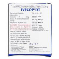 Ivecop-DT, Generic Stromectol, Ivermectin Dispersible 3mg, Box Description (2)