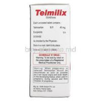 Telmilix, Generic Micardis, Telmisartan 40mg, Box Description