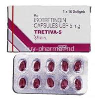 Tretiva-5, Generic Accutane, Isotretinoin 5mg, Tablet