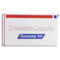 Zonisep 50, Generic Zonegran, Zonisamide 50mg, Box