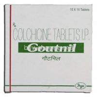 Goutnil, Generic Colcrys, Colchicine 0.5mg, Box