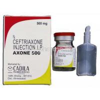 Axone 500, Generic Rocephin, Ceftriaxone Sodium 500mg Injection, Injection