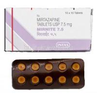 Mirnite 7.5, Generic Remeron, Mirtazapine 7.5mg, Tablet