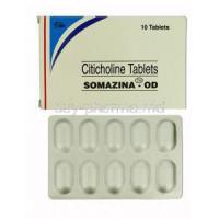 Somazina OD, Brand Somazina, Citicholine, 1000 mg, Box and Strip