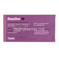 Omnitor, Generic Lipitor, Atorvastatin, 10 mg, Box Description