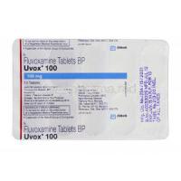 Uvox 100, Generic Luvox, Fluvoxamine 100 mg, Strip Description
