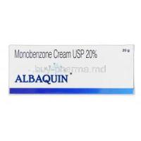Albaquin Cream, Brand, Monobenzone, 20 percent, Box