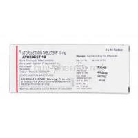 Atorbest 10, Generic Lipitor, Atorvastatin, 10 mg, Box Description