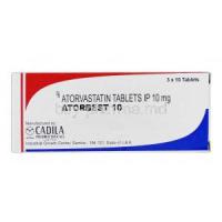 Atorbest 10, Generic Lipitor, Atorvastatin, 10 mg, Box