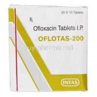 Oflotas-200, Generic Floxin, Ofloxacin, 200 mg, Box