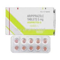 Asprito-5, Generic Ability, Aripiprazole, 5 mg, Box and Strip