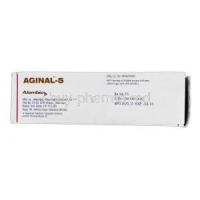 Aginal-5, Generic Norvasc, Amlodipine, 5 mg, Box Manufacturer