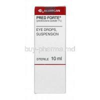 Pred Forte 10ml Eye Drop, Branded, Prednisolone acetate, 1%, Box