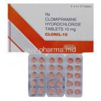 Clonil, Generic Anafranil, Clomipramine Hydrochloride 10 mg Tablet Intas