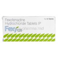 Fexy, Generic Allegra, Fexofenadine 120mg Tablet  box