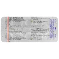 Fexy, Generic Allegra, Fexofenadine 120mg Tablet  blister pack information