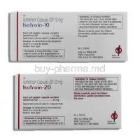 Isotroin, Generic  Accutane,  Isotretinoin 10mg / 20mg Capsule (Cipla) Box Warning