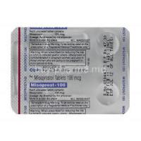 Misoprost, Generic Cytotec,  Misoprostol 100 Mcg Tablet (Cipla) Blister Pack Behind