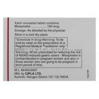 Misoprost, Generic Cytotec,  Misoprostol 100 Mcg Tablet (Cipla) Box Warning