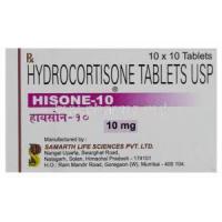 Hisone 10, Hydrocortisone  Tablet 10 Mg (Samarth) Box Front