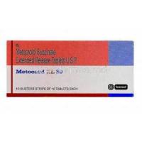 Metocard XL 50, Generic Lopressor, Metoprolol Succinate 50mg box