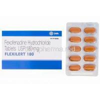 Flexilert 180, Generic Allegra, Fexofenadine Hydrochloride 180mg