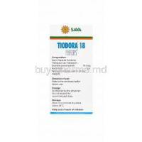 Tiodora 18, Generic Spiriva, Tiotropium Bromide 18mcg PUFFCAPS box information