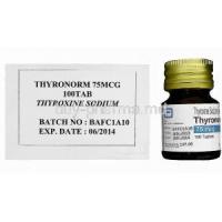 Thyronorm, Generic Synthroid, Thyroxine Sodium 75mcg