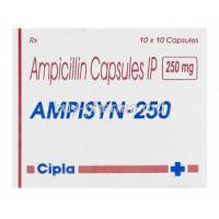 Ampisyn-250, Generic Omnipen 250, Ampicillin 250mg Box