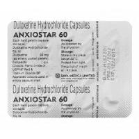 Anxiostar 60, Generic Cymbalta, Duloxetine 60mg Blister Pack Information