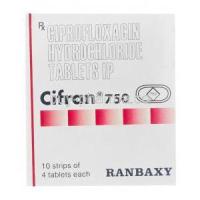Cifran 750, Generic Cipro, Ciprofloxacin 750mg Box