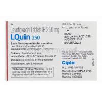 LQuin 250, Generic Levaquin, Levofloxacin 250mg Box Information