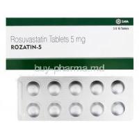 Rozatin-5, Generic Crestor, Rosuvastatin 5mg