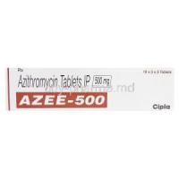 Azee-500, Generic Zithromax, Azithromycin 500mg Box
