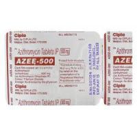Azee-500, Generic Zithromax, Azithromycin 500mg Blister Pack Information