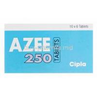 AZEE 250, Generic Zithromax, Azithromycin 250mg Box