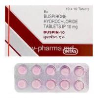 Buspin-10, Generic Buspar, Buspirone Hydrochloride 10mg