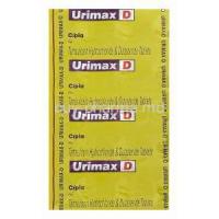 Urimax D, Generic Flomax Plus, Tamsulosin Hydrochloride 0.4mg and Dutasteride 0.5mg Tablet Blister Pack