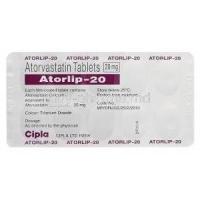 Atorlip-20, Generic Lipitor, Atorvastatin 20mg Blister Pack Information
