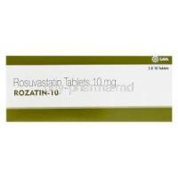 Rozatin-10, Generic Crestor, Rosuvastatin 10mg Box