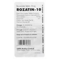 Rozatin-10, Generic Crestor, Rosuvastatin 10mg Blister Pack Information