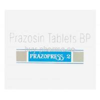 Prazopress 2, Generic Minipress, Prazosin 2mg Box