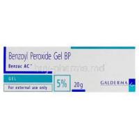 Benzac AC Gel 20gm, Benzoyl Peroxide Gel 5% Box