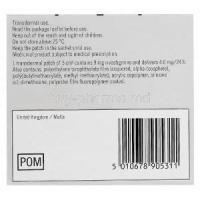 Exelon Transdermal Patches, Rivastigmine 4.6mg per 24hrs Box Information