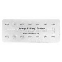 Lisinopril, Generic Zestril, Lisinopril 2.5mg Blister Pack