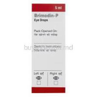 Brimodin-P Eye Drops, Generic Alphagan, Brimonidine Tartrate 0.15% 5ml Box Side