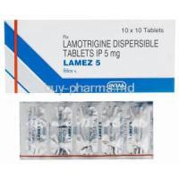 Lamez 5 Dispersible Tabs, Generic Lamictal, Lamotrigine 5mg